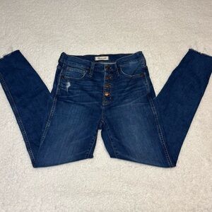 Madewell Women Dark Wash Medium High Rise Skinny Jeans